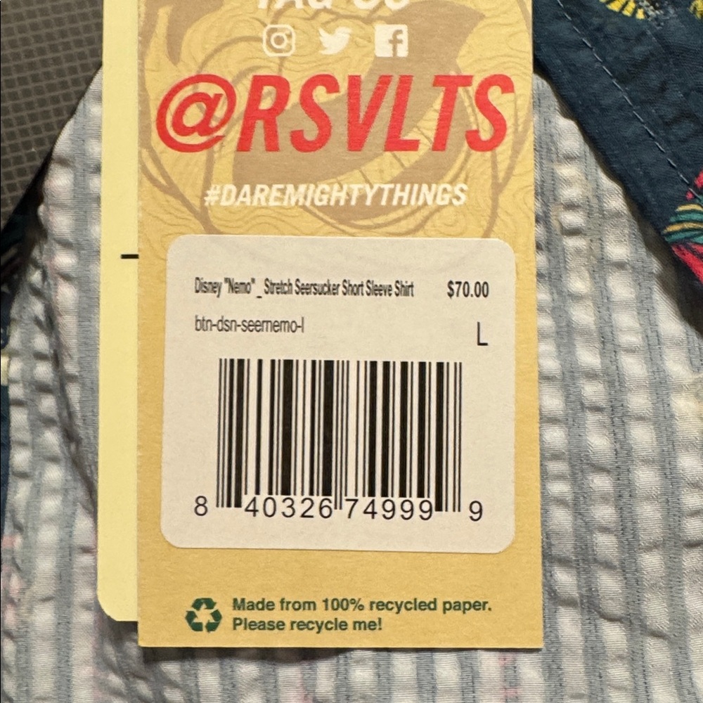 RSVLTS Dark Blue Patterned Button Down Shirt. See… - image 3